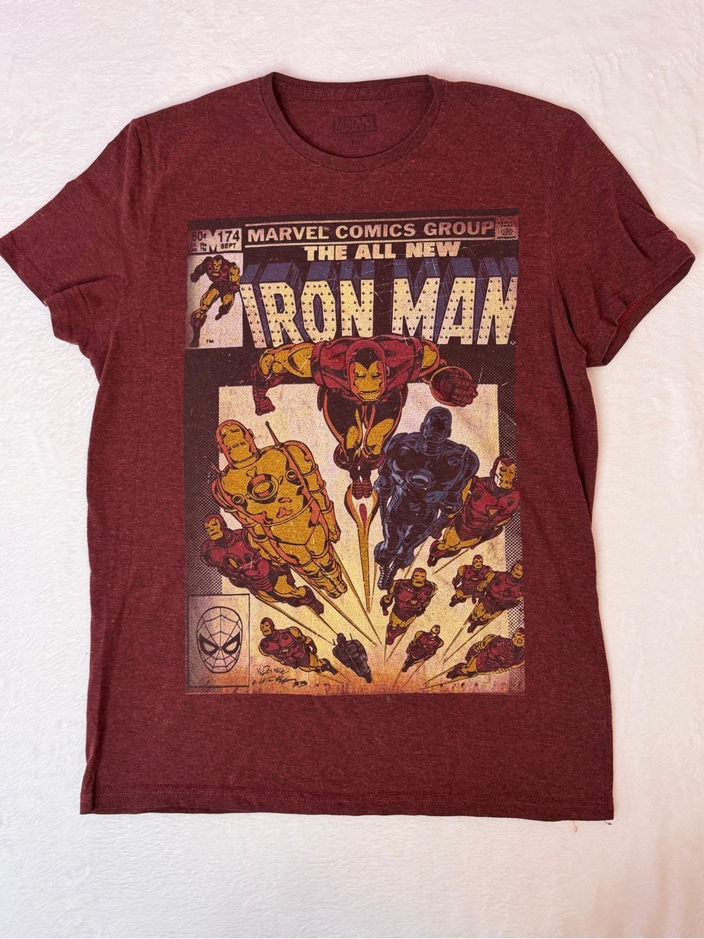 Marvel Iron Man Comic Cover Graphic Tee Red Marvel Comics Mens Medium
